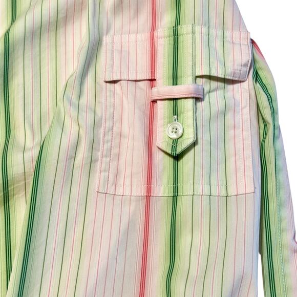 Vintage Starington Button Up Shirt Top Size 10 Long Sleeve Hipster Retro Striped - Picture 8 of 11